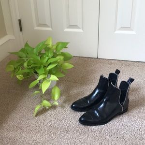 Zara Black Studded Booties